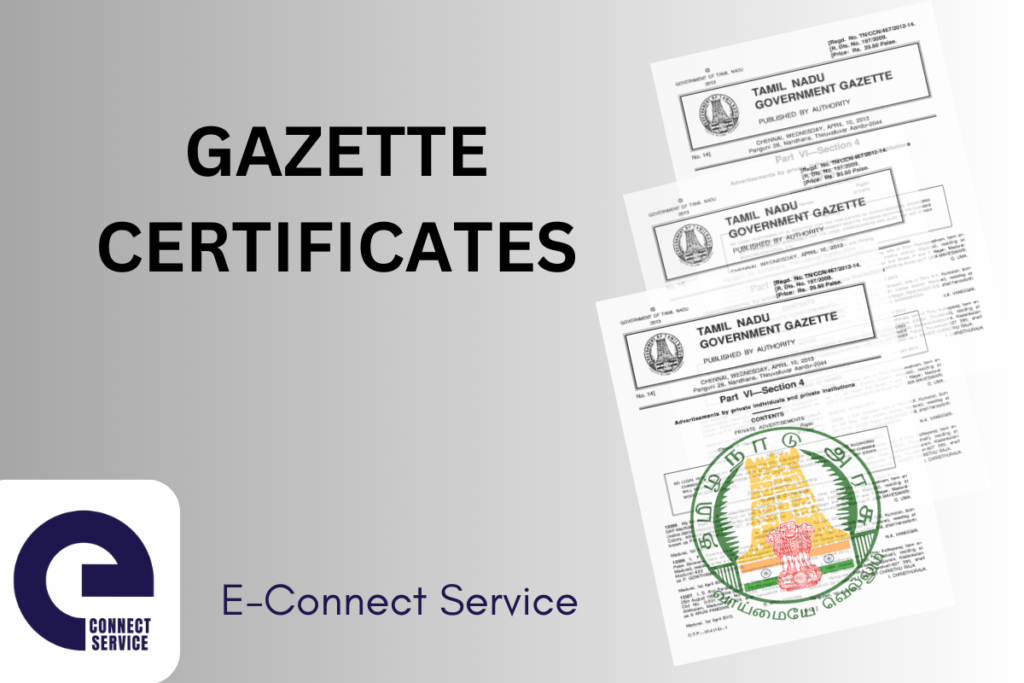gazette Certificate